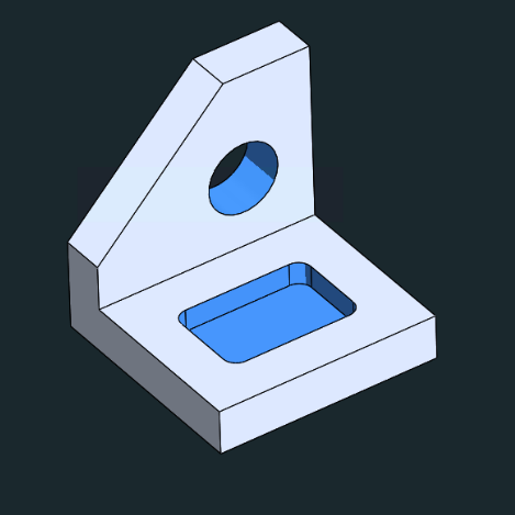 CNC Machined component which requires two setups